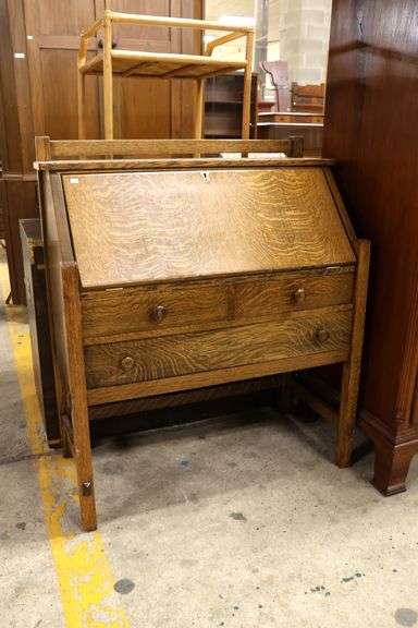 Antique Mission Oak Slant Front Desk