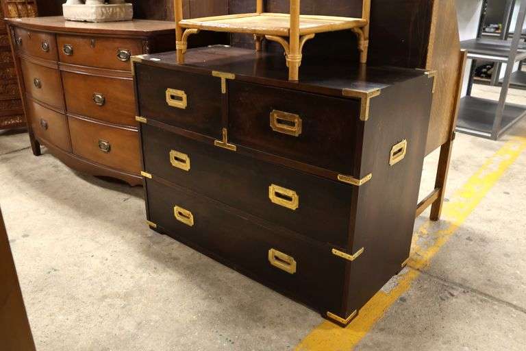 MCM Campaign Style Two Over Two Drawer Bachelor's Chest
