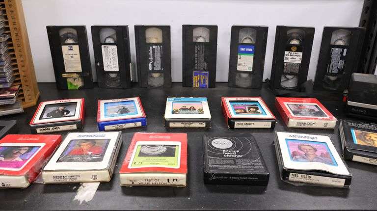 Lot of Vintage CD's, 8-Track & VHS Tapes, Polaroid Camera - Dixon's ...