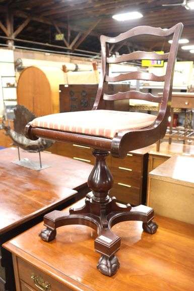 Empire Style Claw Foot Piano Stool