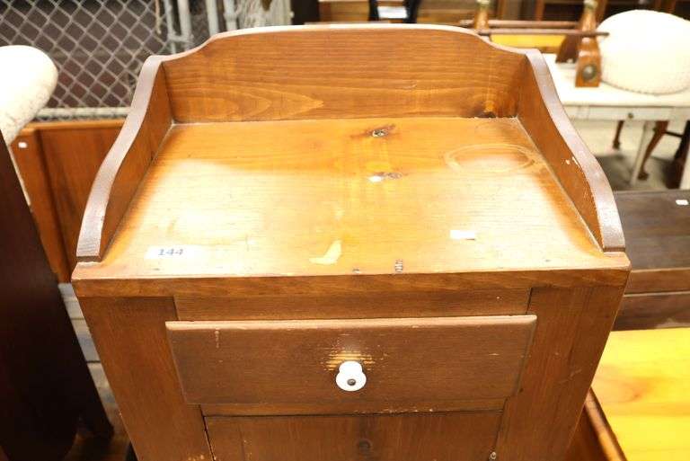 Vintage Farmhouse Pine Washstand