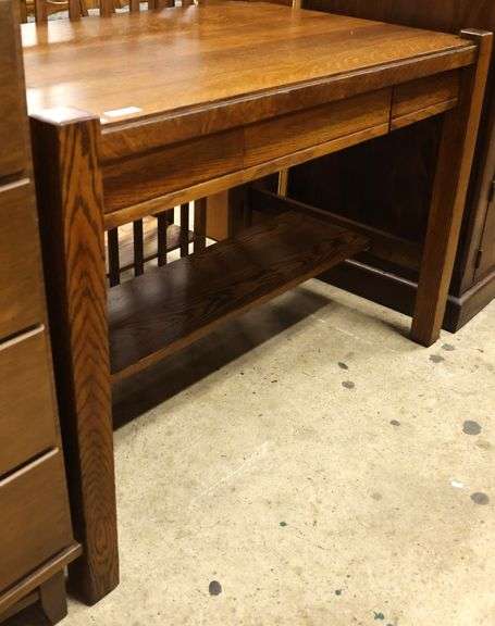 Antique Mission Oak Library Table