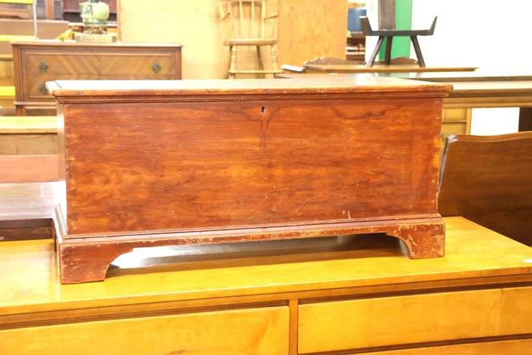 Antique Farmhouse Pine Diminutive Blanket Chest
