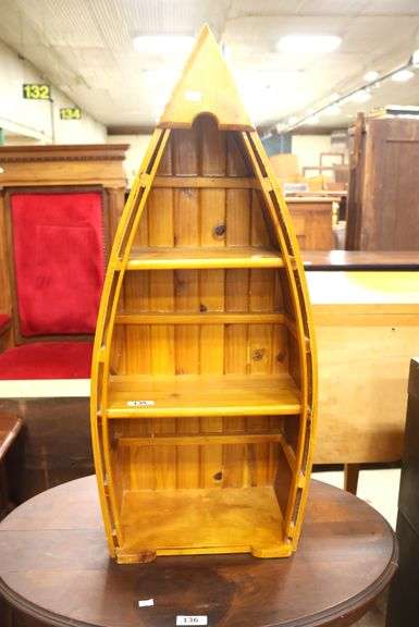 Modern Nautical Row Boat Shelf