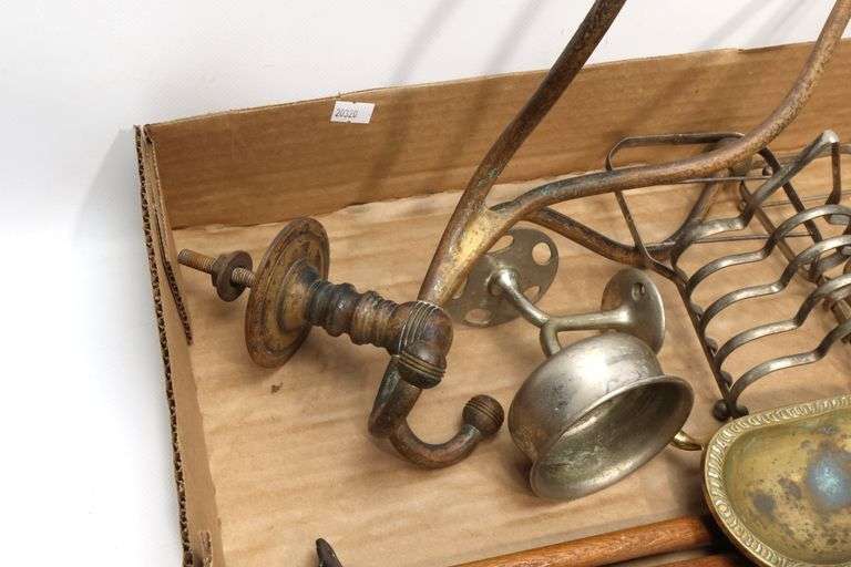 (6) Antique Drying Rack, Brass Soap Dish, Bathroom Wall Mount Holder ...