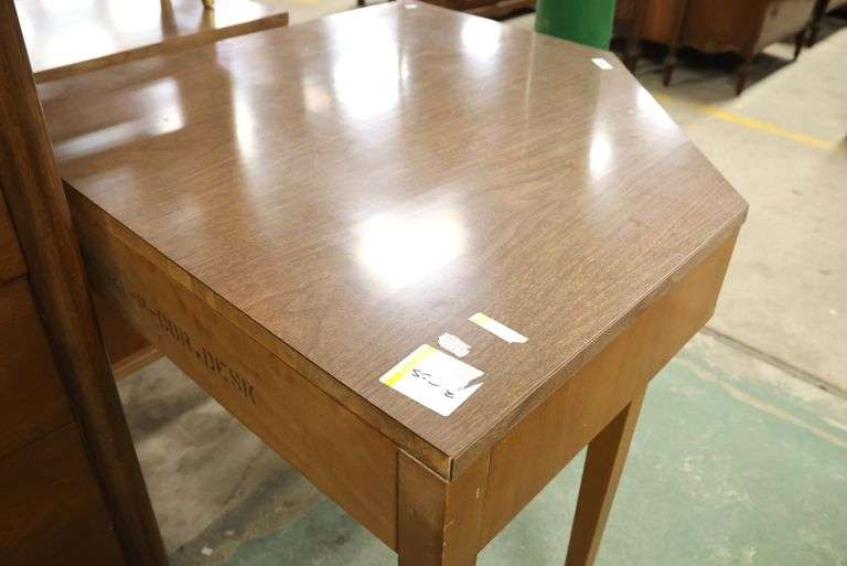 Basic-Witz MCM Walnut and Laminate Corner Desk