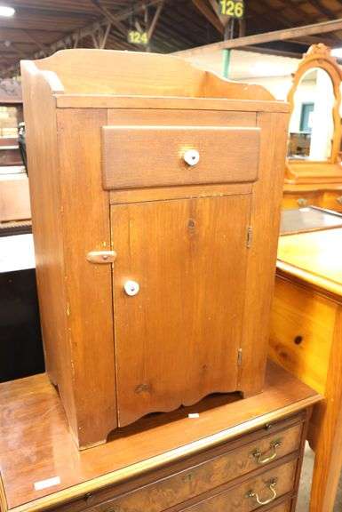 Vintage Farmhouse Pine Washstand