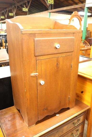 Vintage Farmhouse Pine Washstand