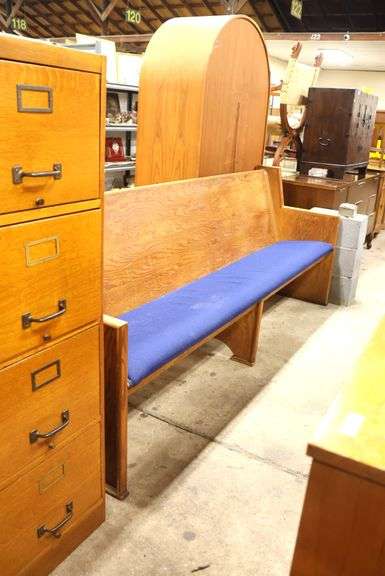 Vintage Farmhouse Pine Bench
