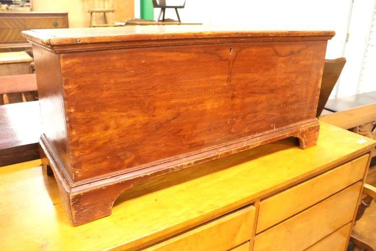 Antique Farmhouse Pine Diminutive Blanket Chest