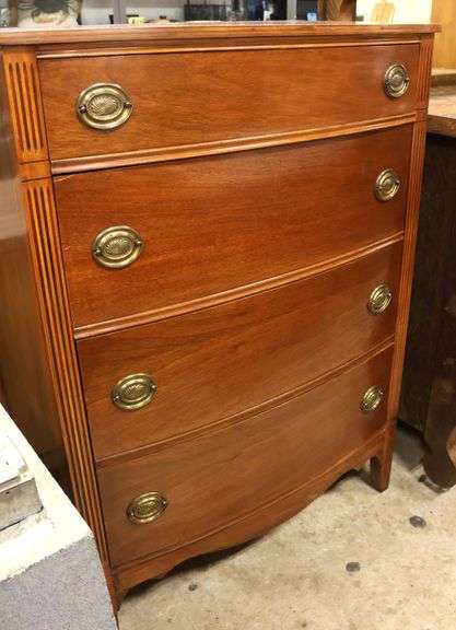 Colonial Revival Federal Style Mahogany Chest