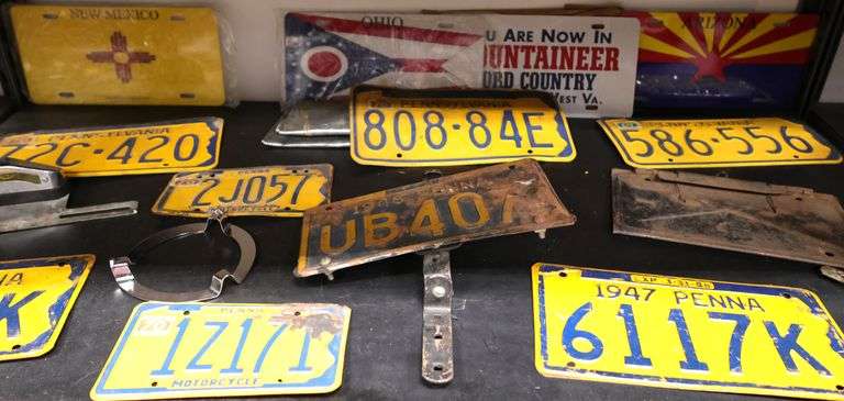 Lot of Vintage Automotive License Plates, Vanity Tags Etc. - Dixon's ...
