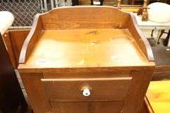 Vintage Farmhouse Pine Washstand