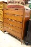 Kent-Coffey "Impact" MCM Walnut and Laminate Five Drawer Chest