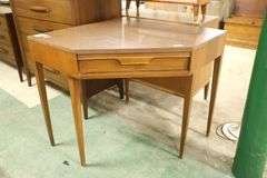 Basic-Witz MCM Walnut and Laminate Corner Desk
