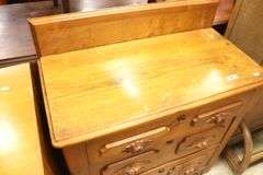 Victorian Walnut Washstand, Marks on Top