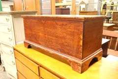 Antique Farmhouse Pine Diminutive Blanket Chest