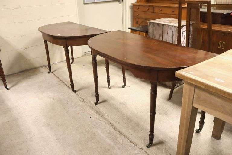Pair Sheraton Banquet Table Ends