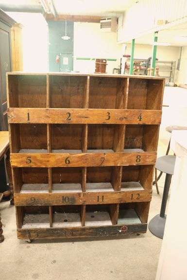 Vintage Numbered Cubby Organizer