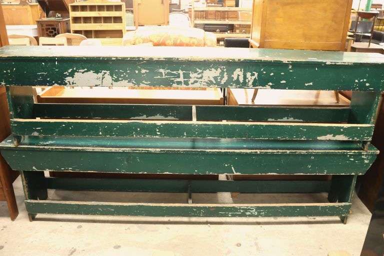Pair Antique Long Painted Porch Benches