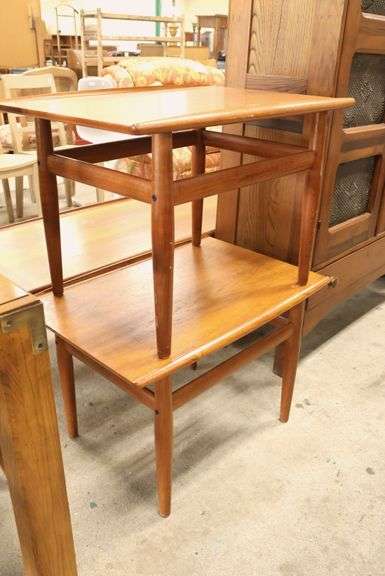 Pair MCM Teak End Tables