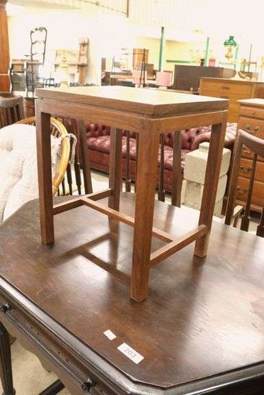 Anglo-Indian Brass Inlaid Hardwood Nesting Table, Losses