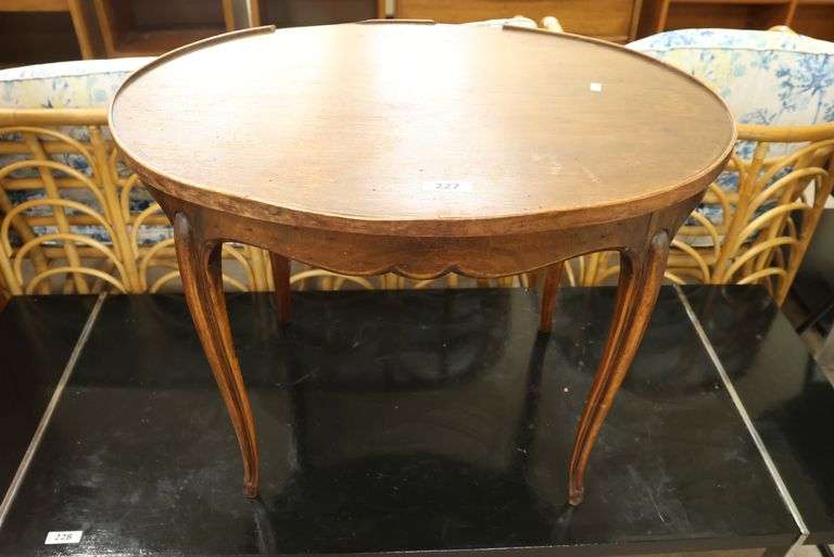 French Provincial Style Walnut Occasional Table, As-Is