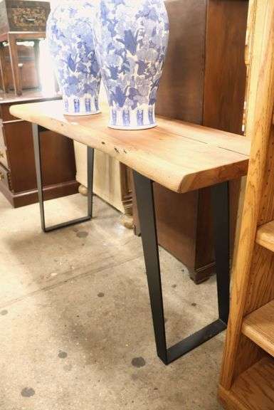 MCM Style Slab Top Console