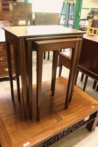 Biggs Inlaid Mahogany Nesting Tables
