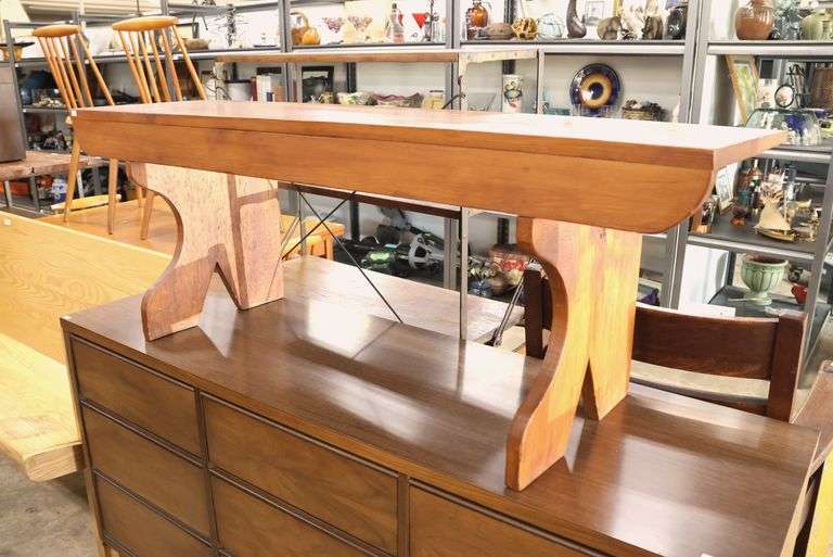 Farmhouse Pine Mortised Bench