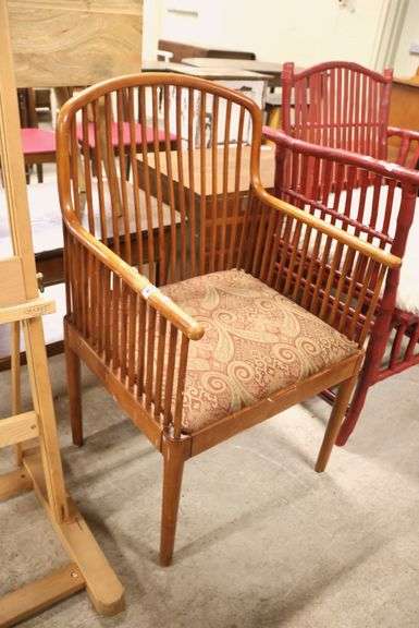 MCM Teak Spindle Armchair, Wear