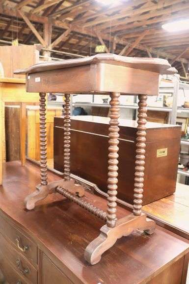 Cottage Pine One Drawer Spool Table