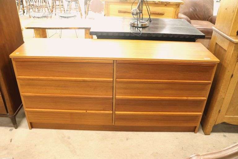 MCM Teak Eight Drawer Dresser