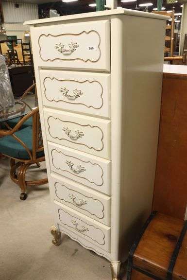 French Provincial Style Painted Lingerie Chest