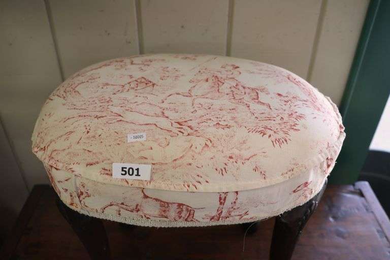 Irish George II Style Shell Carved Footstool