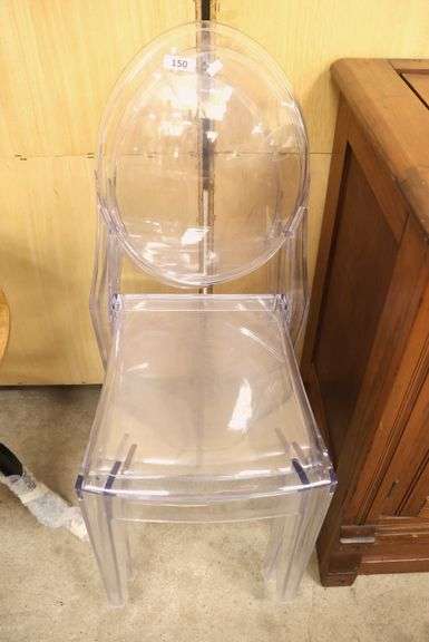 (3) Modern Acrylic Stacking Chairs