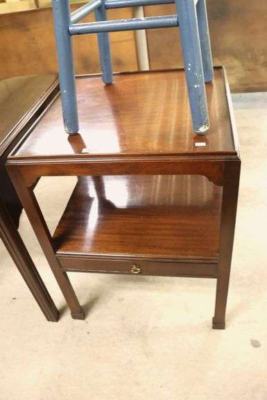 Saybolt Cleland Mahogany Two Tier End Table
