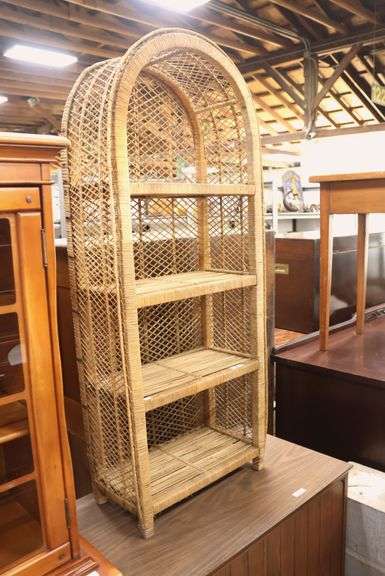 Boho MCM Wicker Shelf