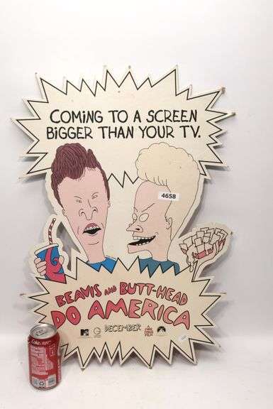 Vintage Beavis and Butt-Head Do America Movie Theater Sign - Dixon's ...
