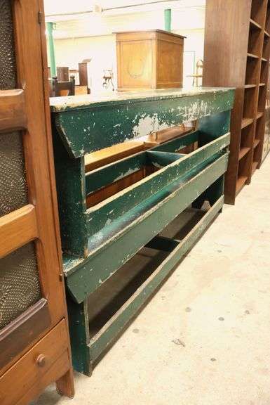 Pair Antique Long Painted Porch Benches