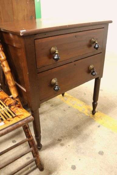 Sheraton Mahogany Two Drawer Stand