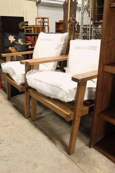 Pair Modern Deck Chairs