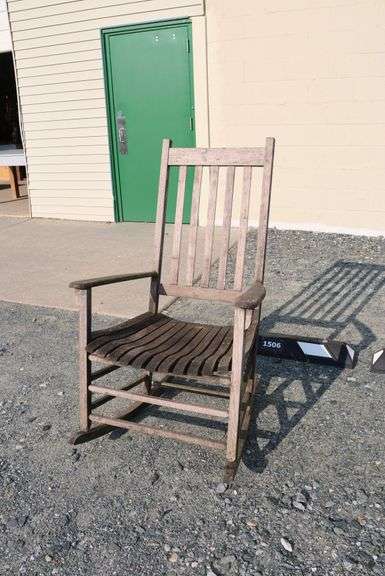 Teak Porch Rocker, Dry Finish
