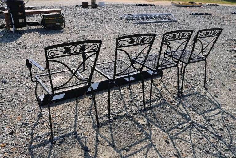 4 Wrought Iron Patio Chairs