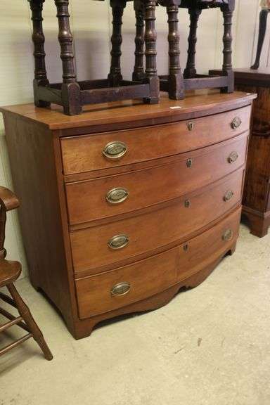 New England Hepplewhite Cherry Chest of Drawers