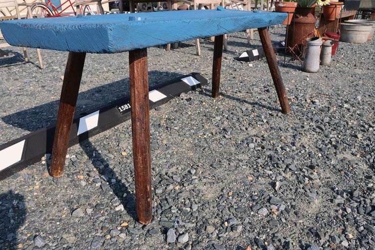 *NO STORAGE* Antique Primitive Farmhouse Bench