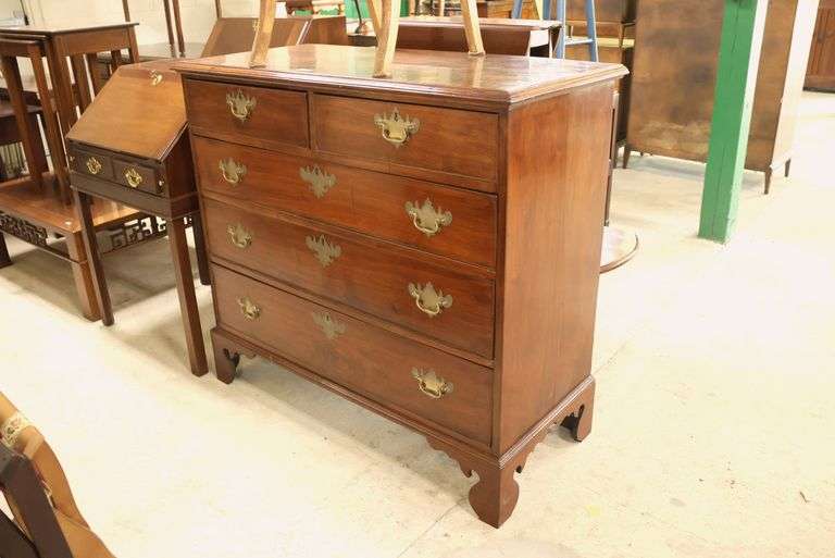 Chippendale Walnut Chest of Drawers, Feet Replaced