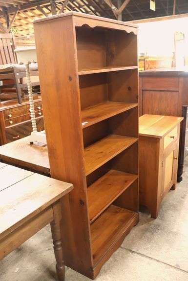 Vintage Farmhouse Pine Bookcase