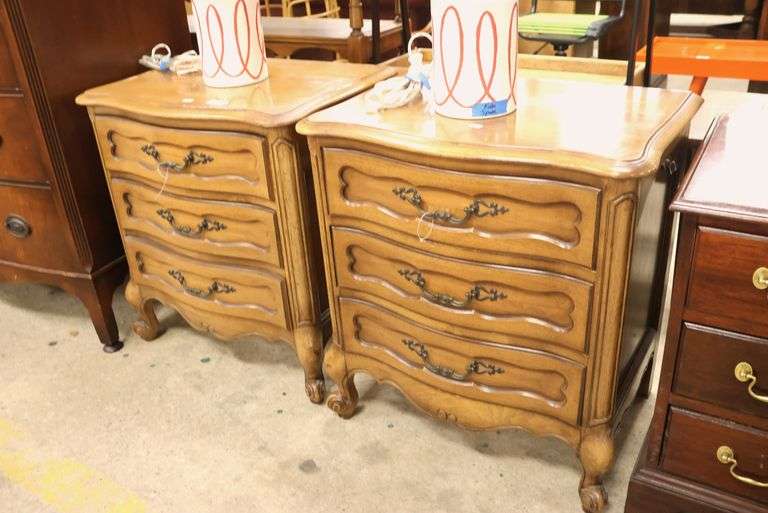 Pair French Provincial Style Nightstands