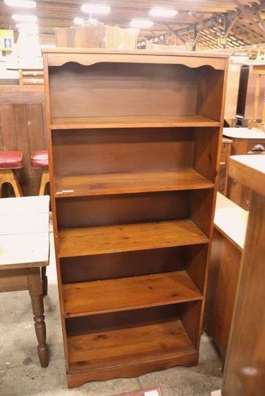 Vintage Farmhouse Pine Bookcase